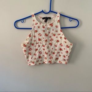 Forever 21 floral crop tank top